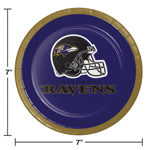 96ct Bulk Baltimore Ravens Dessert Plates