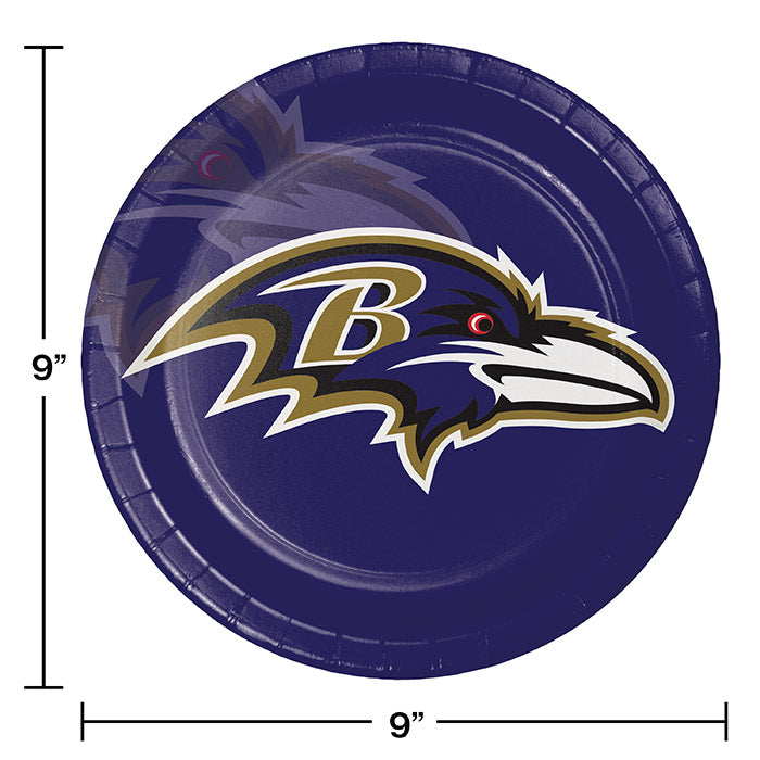 96ct Bulk Baltimore Ravens Dinner Plates
