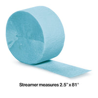 12ct Bulk Pastel Blue Crepe Streamer