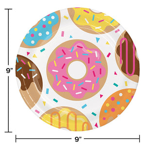 Donut Time Paper Plates, 8 ct Party Decoration