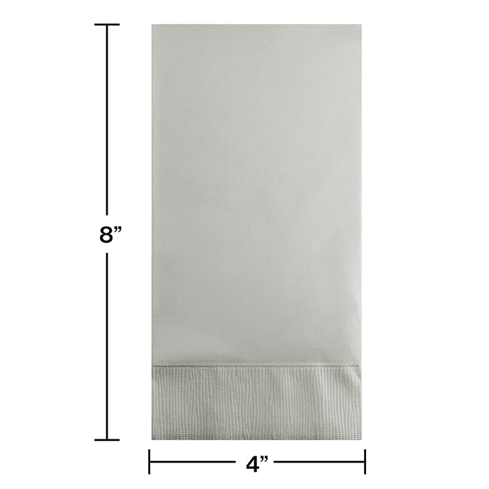Bulk 192ct Shimmering Silver 3 Ply Guest Towels 