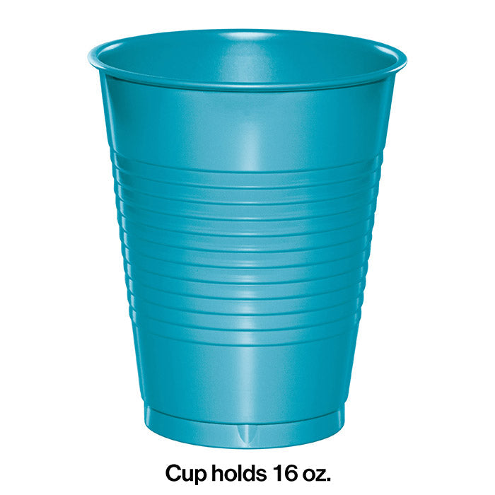 Bulk 240ct Bermuda Blue 16 oz Plastic Cups 