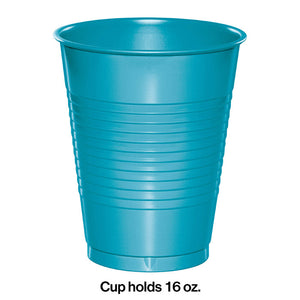 Bermuda Blue Plastic Cups, 20 ct Party Decoration
