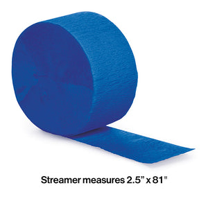 12ct Bulk Cobalt Blue Crepe Streamer