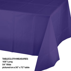 12ct Bulk Purple Plastic Table Covers