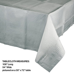 6ct Bulk Shimmering Silver Paper Table Covers
