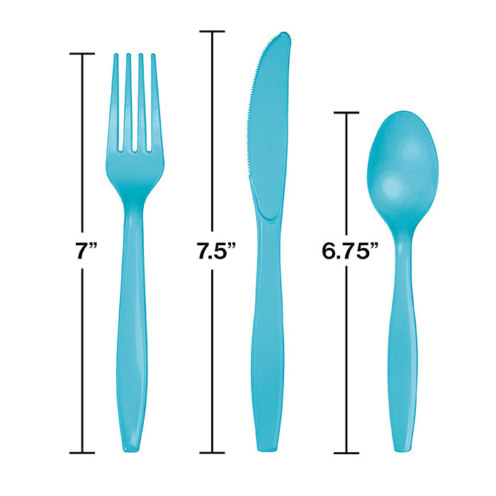 288ct Bulk Bermuda Blue Assorted Plastic Cutlery