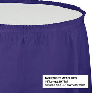 6ct Bulk Purple Plastic Tableskirt
