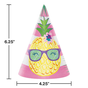 Pineapple Party Party Hats, 8 ct Party Decoration