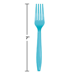 Bermuda Blue Plastic Forks, 24 ct Party Decoration