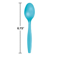 288ct Bulk Bermuda Blue Plastic Spoons