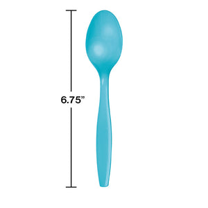 Bermuda Blue Plastic Spoons, 24 ct Party Decoration