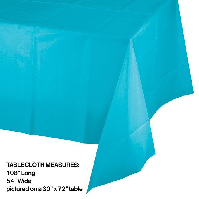 Bulk 12ct Bermuda Blue Plastic Table Covers 