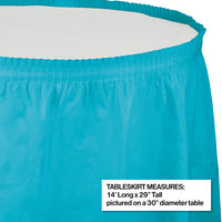 6ct Bulk Bermuda Blue Plastic Tableskirt