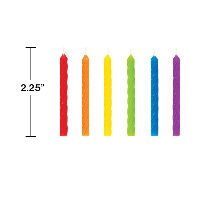 288ct Bulk Rainbow Spiral Candles
