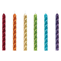 288ct Bulk Rainbow Metallic Spiral Candles