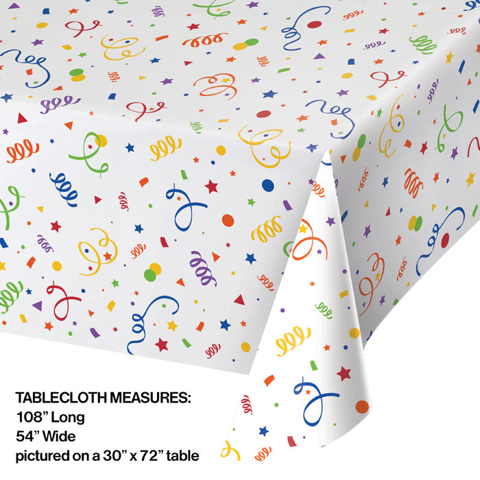 6ct Bulk Confetti Plastic Table Covers