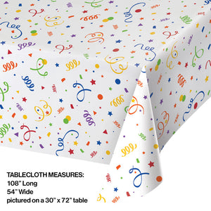 6ct Bulk Confetti Plastic Table Covers