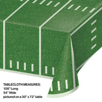 6ct Bulk Football Field Plastic Table Covers