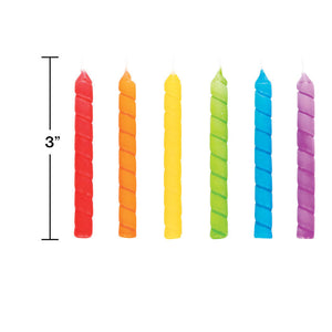 144ct Bulk Rainbow Large Spiral Candles