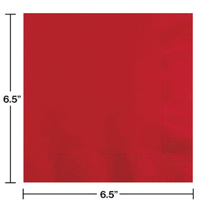 500ct Bulk Classic Red Luncheon Napkins 3 ply