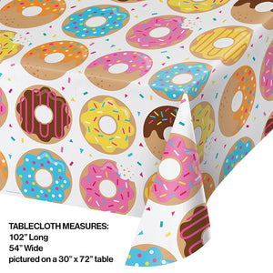 6ct Bulk Donut Time Plastic Table Covers