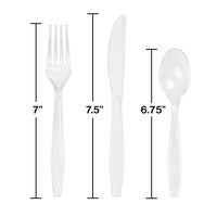 216ct Bulk Value Friendly Clear Assorted Plastic Cutlery