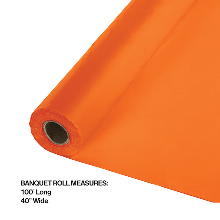 100 ft by 40 inch Sunkissed Orange Banquet Table Roll