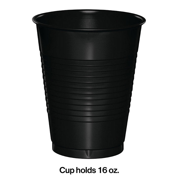 240ct Bulk Black Velvet 16 oz Plastic Cups