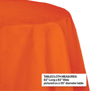 12ct Bulk Sunkissed Orange Round Paper Table Covers