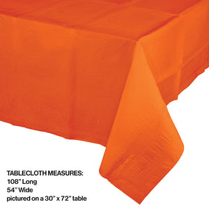 6ct Bulk Sunkissed Orange Paper Table Covers