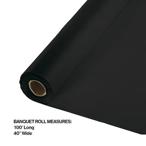100 ft by 40 inch Black Velvet Banquet Table Roll