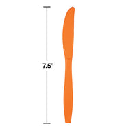 288ct Bulk Sunkissed Orange Plastic Knives