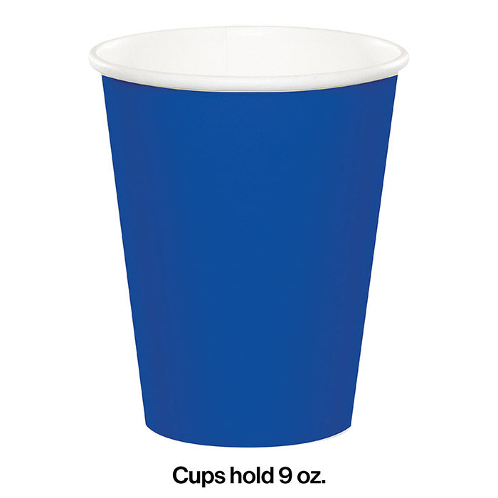 Bulk 240ct Cobalt Blue Disposable Cups 9 oz Paper 