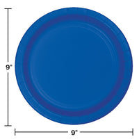 96ct Bulk Value Friendly Cobalt Blue Dinner Plates