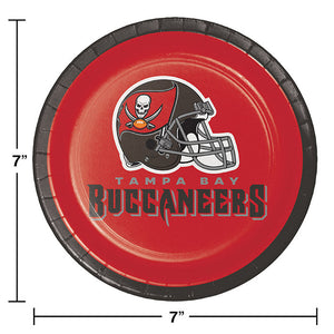 Tampa Bay Buccaneers Dessert Plates, 8 ct Party Decoration