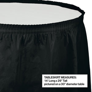 Black Velvet Plastic Tableskirt, 14' X 29" Party Decoration