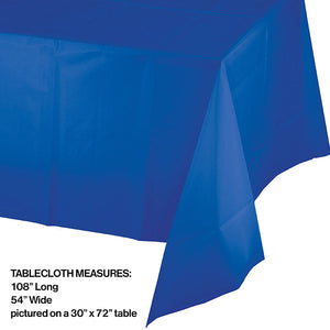 12ct Bulk Value Friendly Cobalt Blue Plastic Table Cover