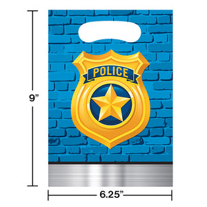 Police Party Favor Bags, 8 ct Party Decoration