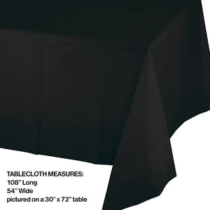 12ct Bulk Black Velvet Plastic Table Covers