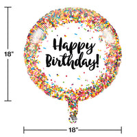 10ct Bulk Confetti Sprinkles Mylar Balloons