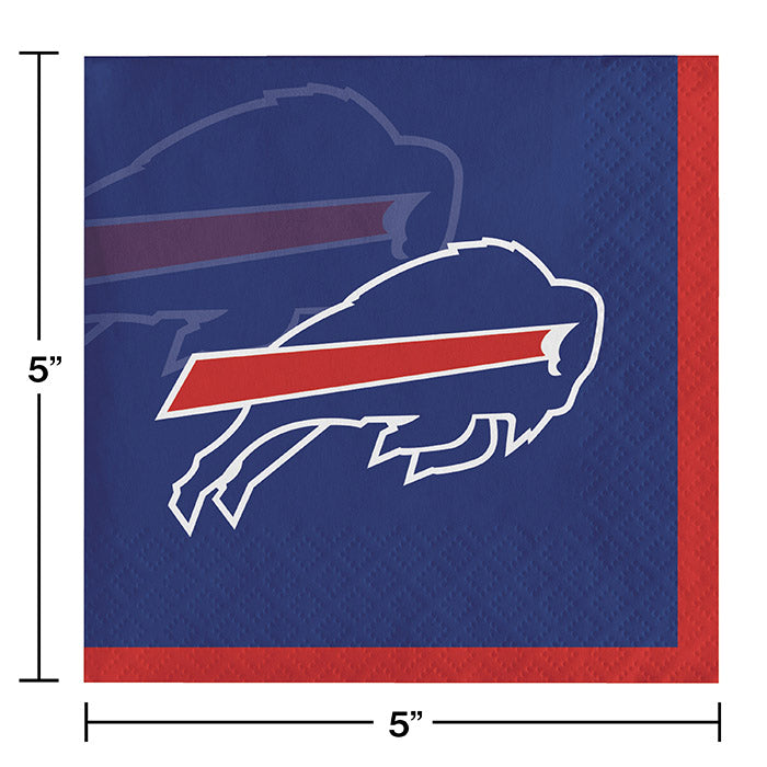 192ct Bulk Buffalo Bills Beverage Napkins