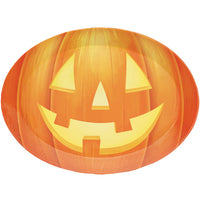 12ct Bulk Pumpkin Halloween Oval Plastic Trays