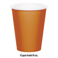240ct Bulk Pumpkin Spice Orange 9 oz Hot & Cold Cups