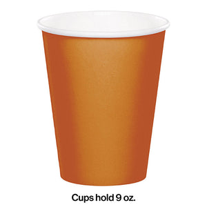 240ct Bulk Pumpkin Spice Orange 9 oz Hot & Cold Cups