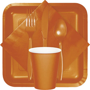 Pumpkin Spice Orange Assorted Plastic Cutlery, 24 ct Party Supplies