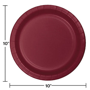240ct Bulk Burgundy Sturdy Style Banquet Plates