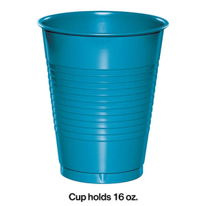 240ct Bulk Turquoise 16 oz Plastic Cups