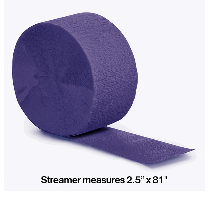 12ct Bulk Purple Crepe Streamer