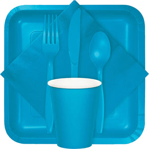Turquoise Blue Plastic Spoons, 24 ct Party Supplies